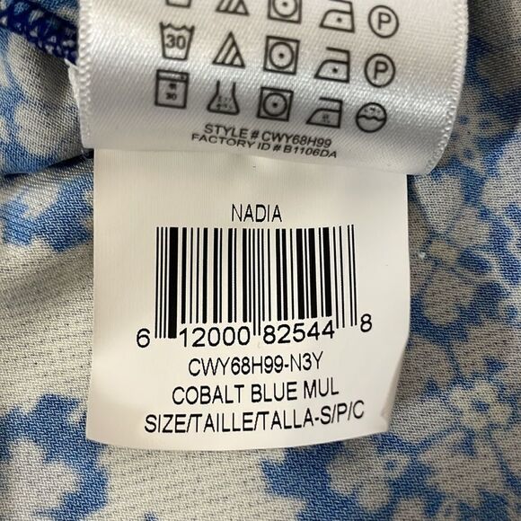 BCBGMAXAZRIA Nadia Multicolor Criss-Cross Fit and Flare Dress Size Small - Picture 14 of 15